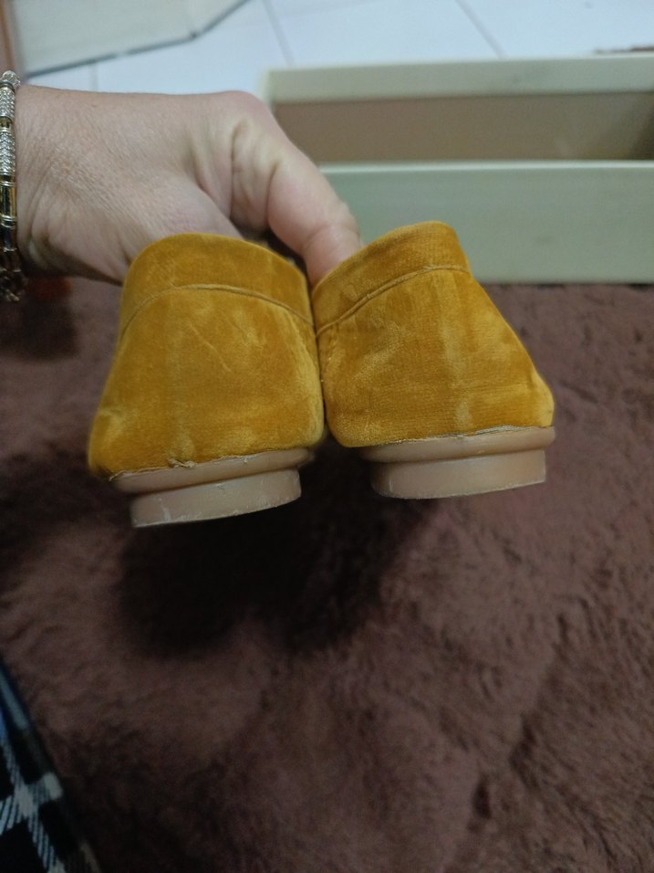 hardal sarısı Kadın Süet Babet - Görsel 4