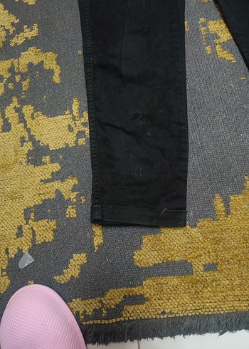 Siyah Bol Kesim Kot Pantolon - Görsel 5