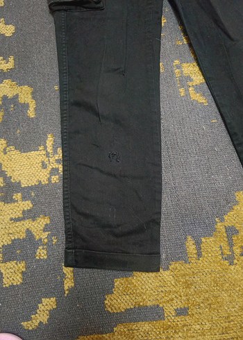 Siyah Bol Kesim Kot Pantolon - Görsel 6