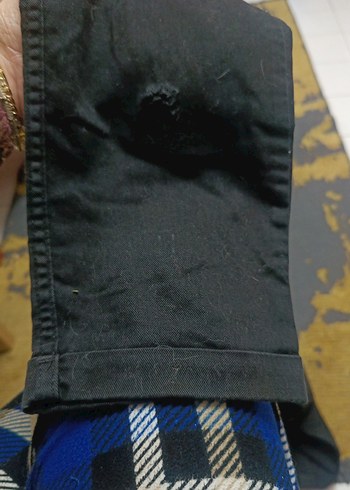 Siyah Bol Kesim Kot Pantolon - Görsel 9