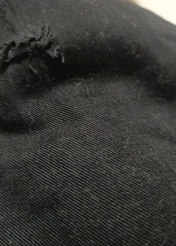 Siyah Bol Kesim Kot Pantolon - Görsel 10