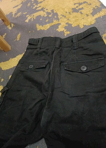 Siyah Bol Kesim Kot Pantolon - Görsel 8