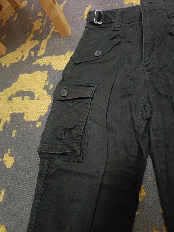 Siyah Bol Kesim Kot Pantolon - Görsel 4