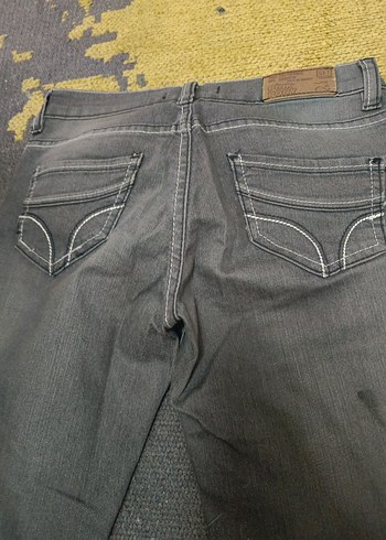 Gri Dar Kesim Kadın uzun Boy Kot Pantolon - Görsel 6