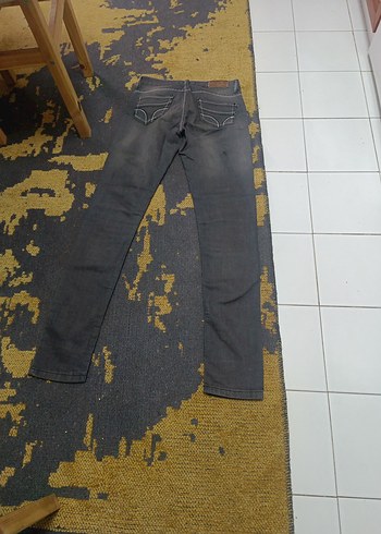 Gri Dar Kesim Kadın uzun Boy Kot Pantolon - Görsel 8