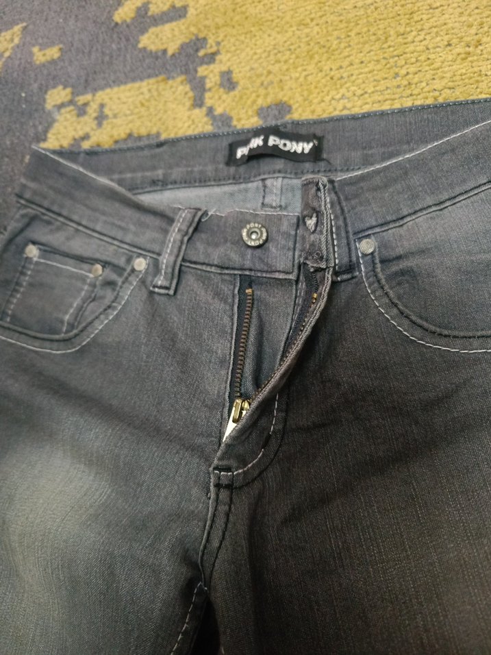 Gri Dar Kesim Kadın uzun Boy Kot Pantolon - Görsel 5