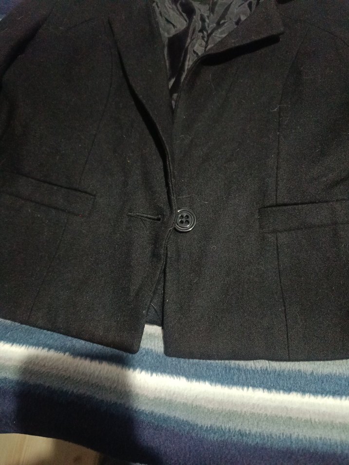 Kaşe Siyah Kadın Blazer Ceket - Görsel 4