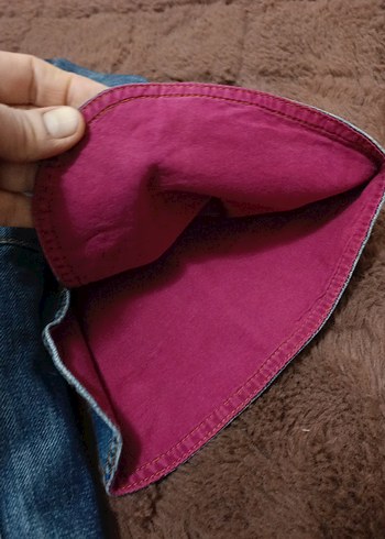 Pembe Detaylı Kadın Denim Ceket - Görsel 12