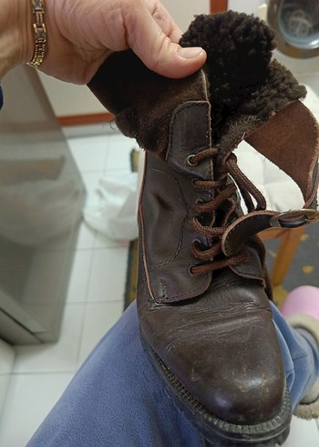 Kahverengi Deri Tokalı Kadın Botları - Görsel 8