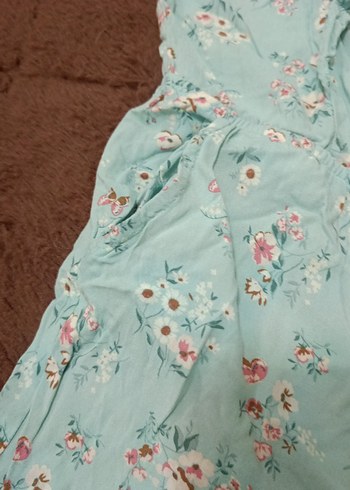 Kızlar için Turkuaz Dantel Detaylı Tulum - Görsel 11