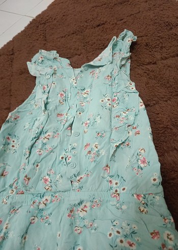 Kızlar için Turkuaz Dantel Detaylı Tulum - Görsel 7