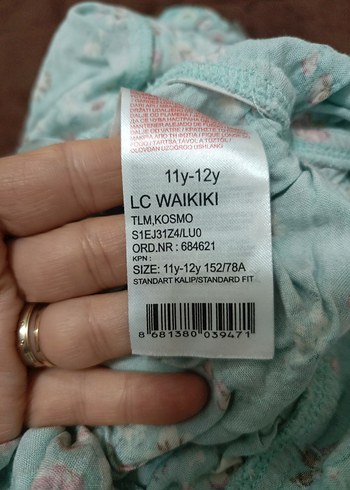 Kızlar için Turkuaz Dantel Detaylı Tulum - Görsel 9