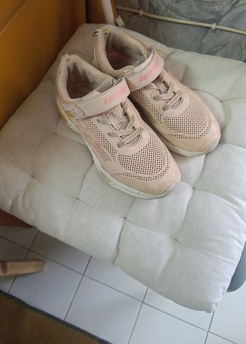 Bej Kız Çocuk Spor Ayakkabı Velcro - Görsel 7