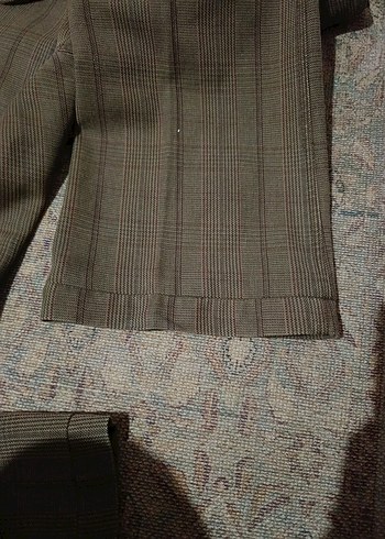 Düğmeli Kahverengi Kadın Kumaş Pantolon - Görsel 2