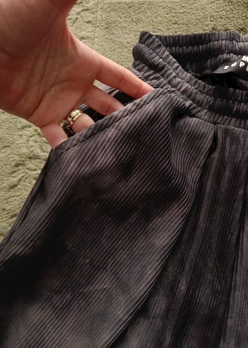 Gri Tie-Dye Salaş Kadın yumuşak şalvar - Görsel 6