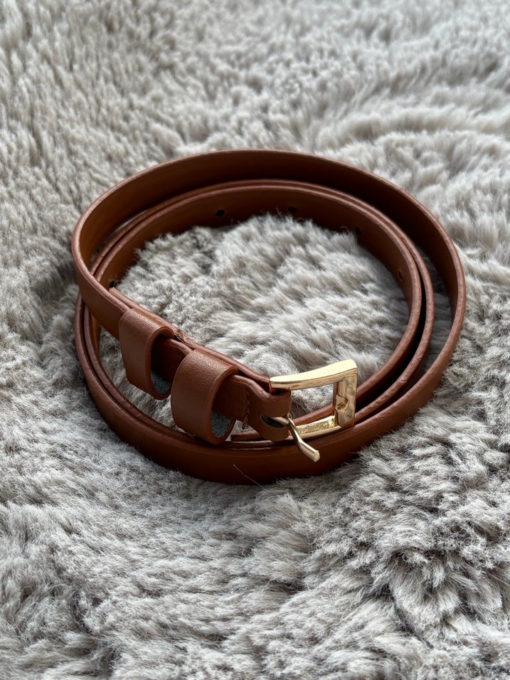 Bohem Tarz Kahverengi Deri Kadın Kemer - Görsel 2