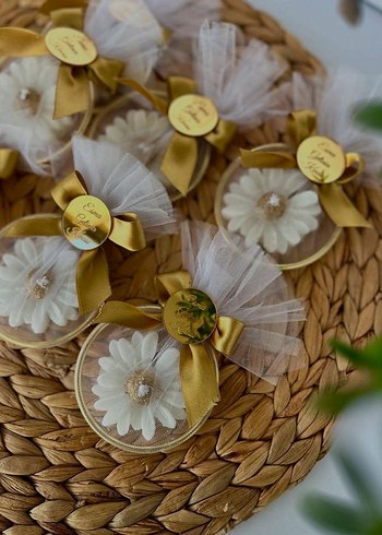 Pembe Kadife Çiçekli Hediye Süsü - Görsel 2