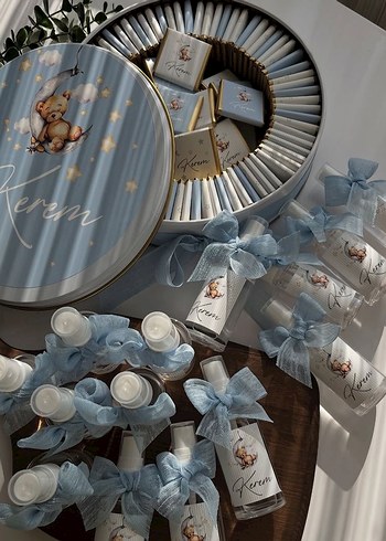 Mavi Kurdeleli Hediye Parfüm Şişesi - Görsel 2