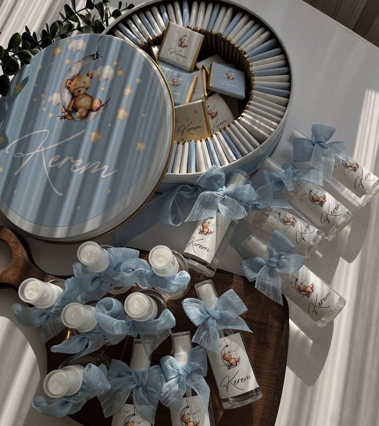 Mavi Kurdeleli Hediye Parfüm Şişesi - Görsel 2