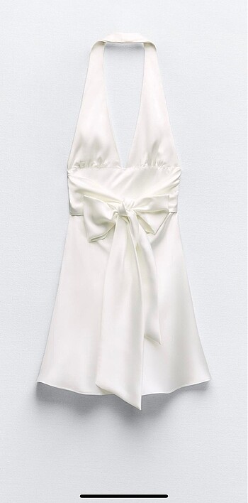 Zara Zara Halter Yaka Saten Elbise