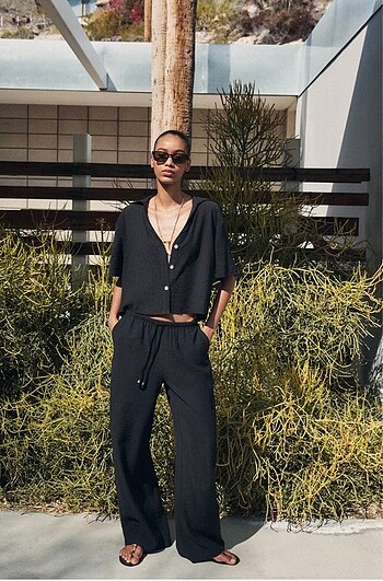 Zara Zara Keten Pantolon