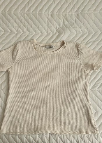 Pull and Bear Pull&Bear Bej Kısa Kollu Tişört
