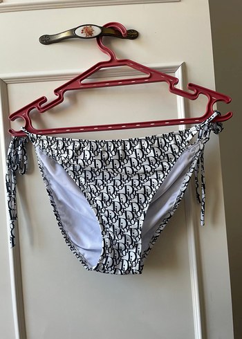 Kadın Beyaz Desenli Mini Bikini Altı