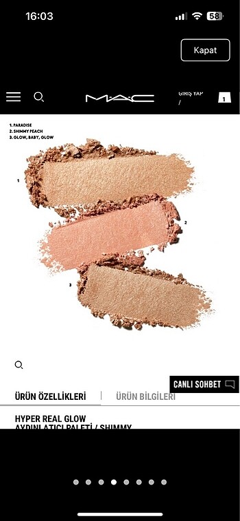 Beden Renk Mac Hyper Real Glow Aydınlatıcı paleti