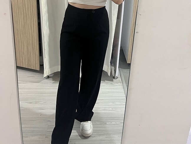 m Beden siyah Renk Pull&bear kumaş pantolon