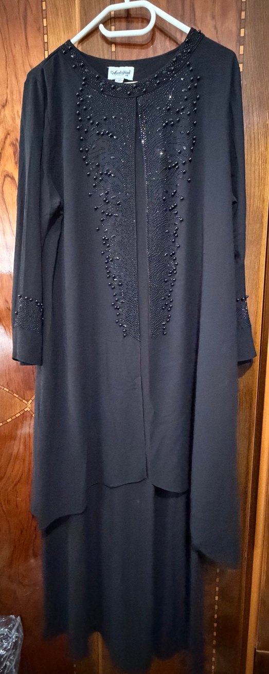 Uzun Kollu Siyah Piliseli Kadın Elbise - Görsel 3