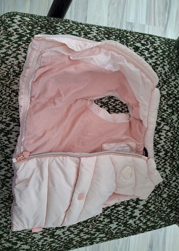 Pembe Kız Çocuk Kürklü Şişme Yelek - Görsel 4