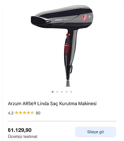 Arzum linda saç kurutma makinası