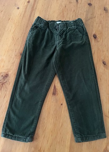 Erkek Çocuk Haki Kadife Bol Pantolon3/4 yaş