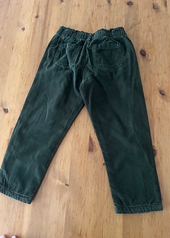 Mango Erkek Çocuk Haki Kadife Bol Pantolon3/4 yaş