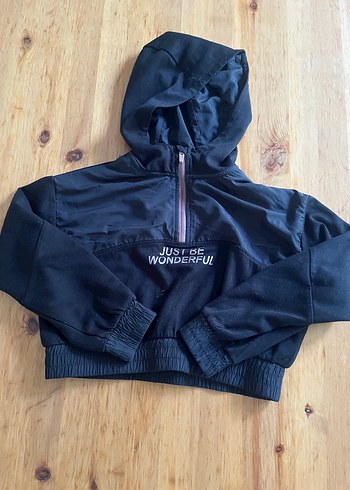 Fermuarlı Kapüşonlu Siyah Çocuk Sweatshirt