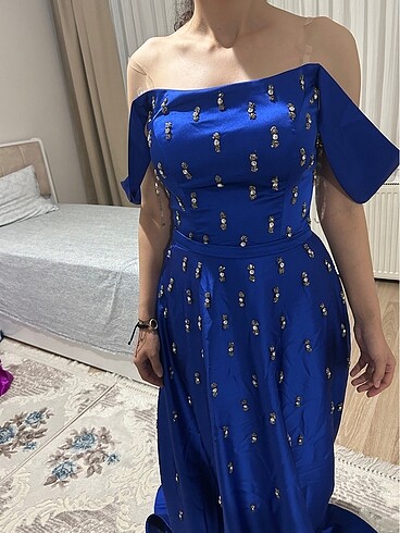 Diğer Lacivert taşlı elbise