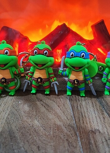 Ninja Turtles Figür Anahtarlık Seti
