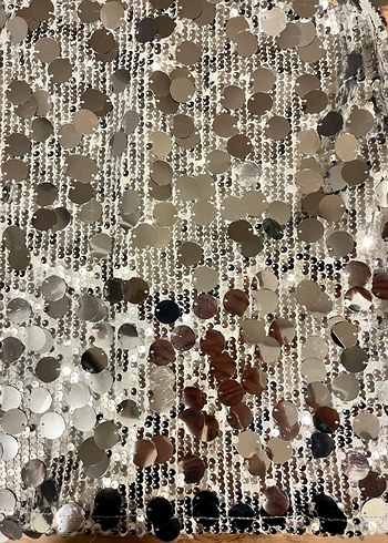 Parlak Pul Detaylı Mini Etek - Görsel 4