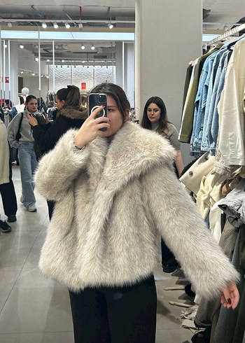 Kadın Bej Kürk Detaylı Uzun Kollu Ceket - Görsel 6