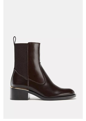 Kadın Bordo Deri Tokalı Topuklu Bot - Görsel 3