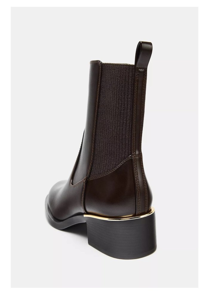 Kadın Bordo Deri Tokalı Topuklu Bot - Görsel 5