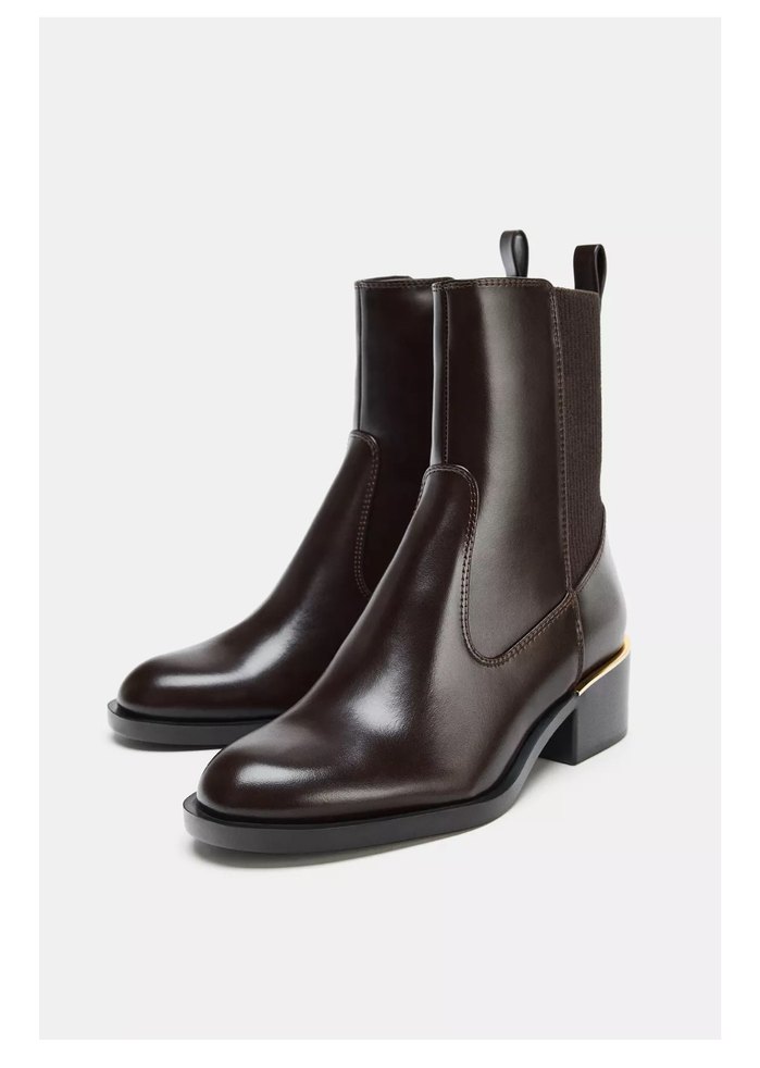 Kadın Bordo Deri Tokalı Topuklu Bot - Görsel 4