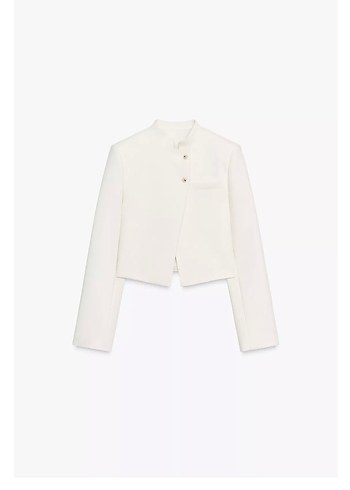 Zara Beyaz Denim Kadın Blazer Ceket