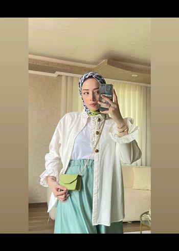 turkuaz uzun etek - Görsel 2