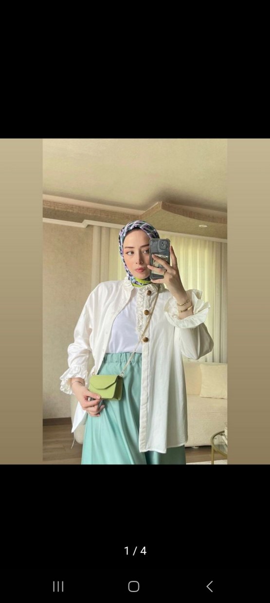 turkuaz uzun etek - Görsel 2