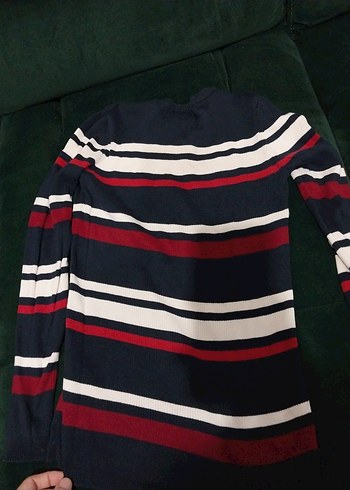 Çizgili kadın Triko Kazak - Görsel 6