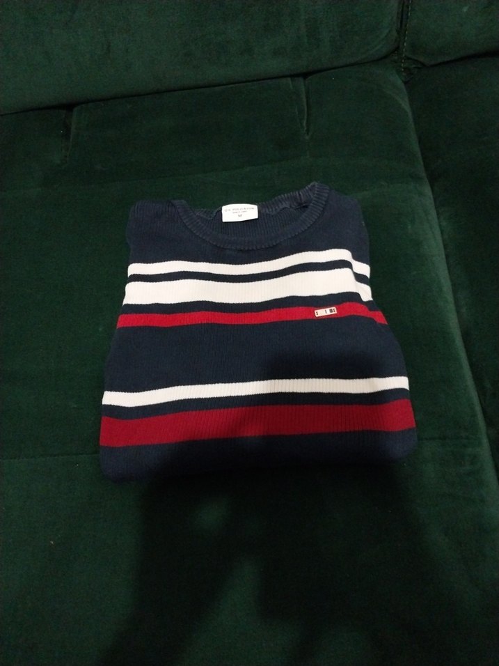 Çizgili kadın Triko Kazak - Görsel 2