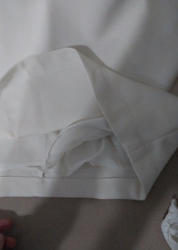 Dantel Detaylı Beyaz Midi Elbise - Görsel 3