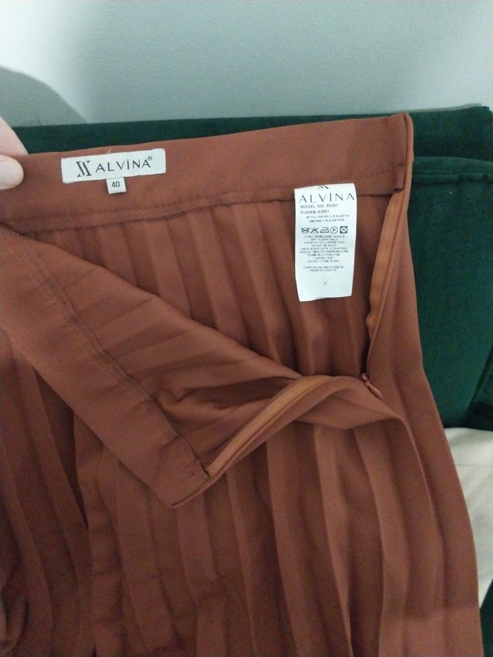 Kadın taba Piliseli Uzun Etek - Görsel 2