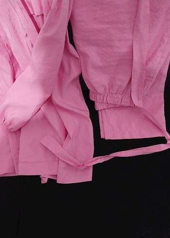 Pembe Uzun Kollu tunik pantolon takımı - Görsel 7